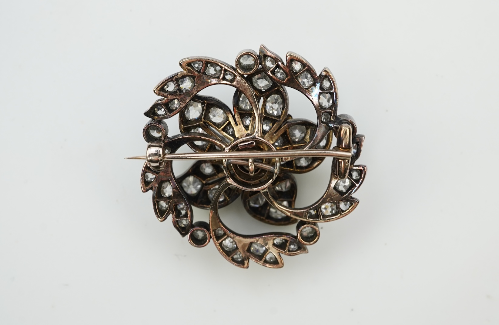 A Victorian sapphire and diamond brooch, late 19th century